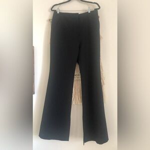 NWT Tibi Wide Leg Trousers Side Slit Black Dress Pants Size 12 Career